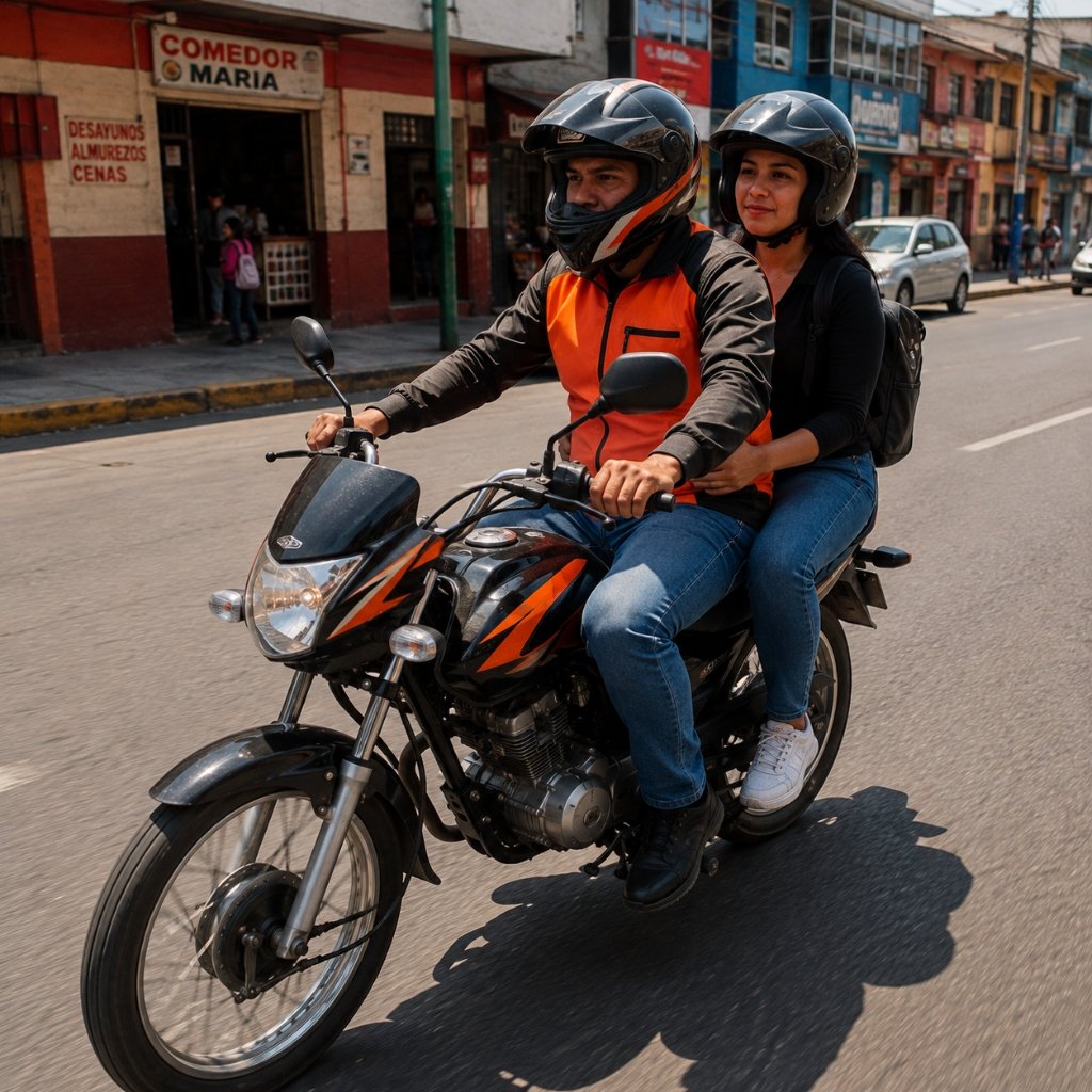 Mototaxi Rapidito con pasajero